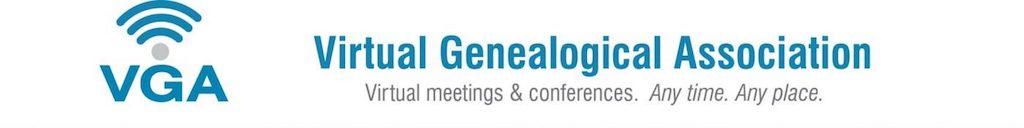 Name, logo, and tagline for the Virtual Genealogical Association