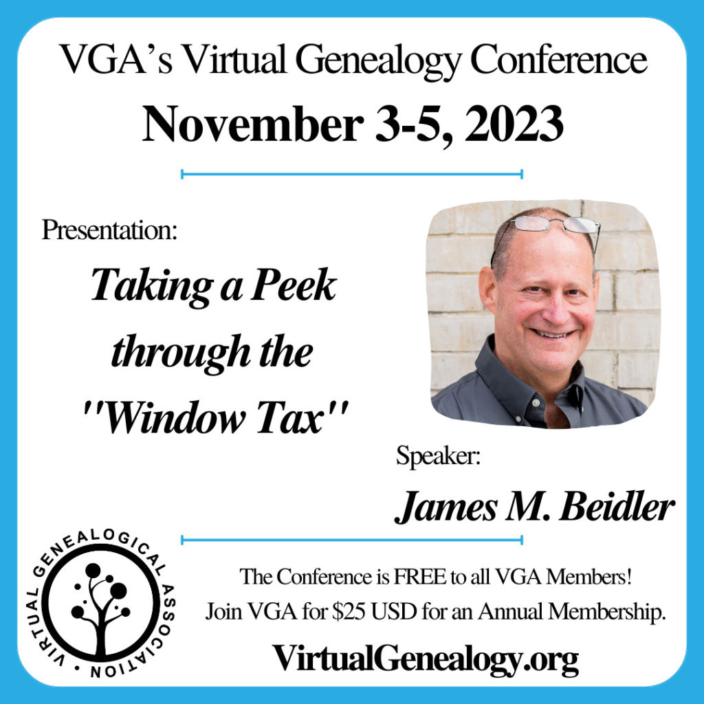 VGA Conference "Taking a Peek through the "Window Tax"" by James M. Beidler